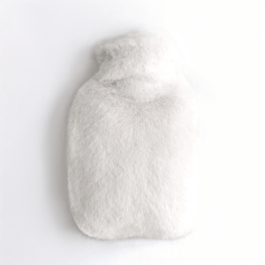 ZLEEPY-White-Faux-Fur-Hot-Water-Bottle